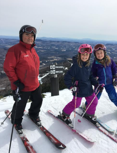 Robert Ide skiing with his granddaughters
Photo Credit:  Robert Ide