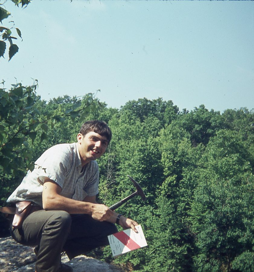 Woodrow Thompson mineral collecting in Connecticut in 1968.
Photo credit: Woodrow Thompson