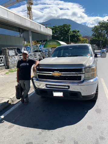 Martin Kattam’s journey begins, with a truck full of gasoline cans in the back. At one point, some of the gasoline started to leak.
Photo credit:  Martin Kattam