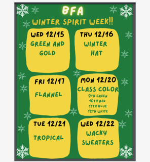 BFA's Student Council Winter Spirit Week