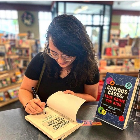 Rebecca Valley at a book signing.