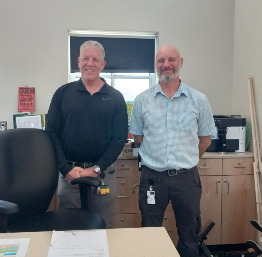 School safety officers (from left) Dennis Ward and Michael Mazzaferro.  Photo credit: Anna Bouchard